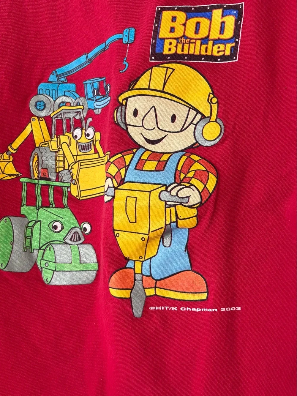 VTG 2002 Bob the Builder Red Long Sleeve Kids Tee - Picture 5 of 5